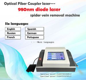 2022 Portable 980nm diode laser élimination vasculaire des vaisseaux sanguins rouges élimination de la veine d'araignée machine laser 980 nm