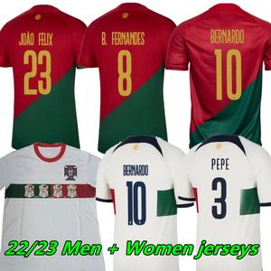 2022 Portugal voetbalshirts 22 23 Joao Felix Ruben Dias voetbalshirt Bernardo B. Fernandes Andre Silva Camisa de Futebol Joao Annulyo Men Women Jersey