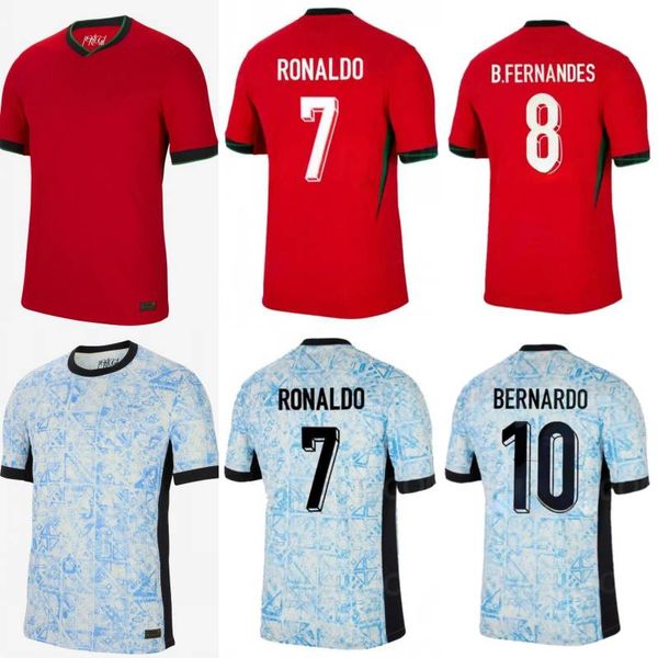 2024 Portugal camisetas de fútbol JOAO FELIX SANCHES RUBEN NEVES camiseta de fútbol portugués BERNARDO BRUNO FERNANDES hombres niños kit uniforme