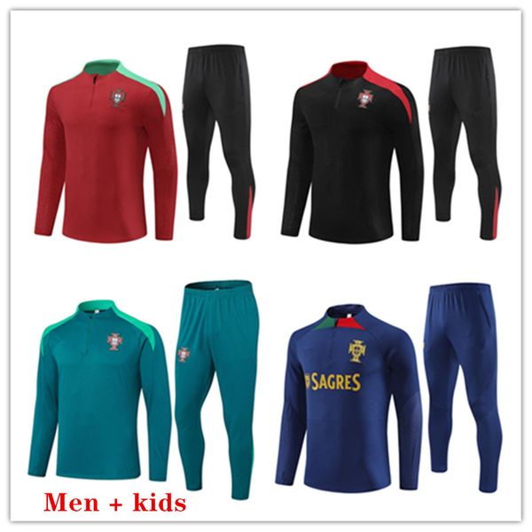 2024 Portugal Joao Felix Soccer Jerseys Kit Training Formation Ronaldo Fernandes Portugieser 24 25 Portugais Pantalons de survêtement de veste de football pour hommes et enfants