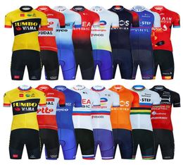 2022 Pro Team France Cycling Jersey Gel Pad Bib Set Mtb Cycling Clothing ROPA Ciclismo Mens Summer Court Clothes 6509375 FVBDL