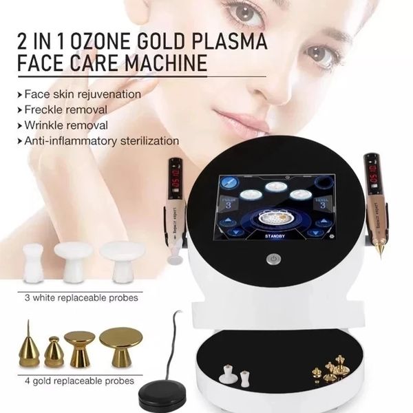 Nouvel équipement RF 2 en 1, thérapie de Lifting au Plasma, rajeunissement de la peau du visage, Machine de soins au Plasma doré pour Salon de beauté