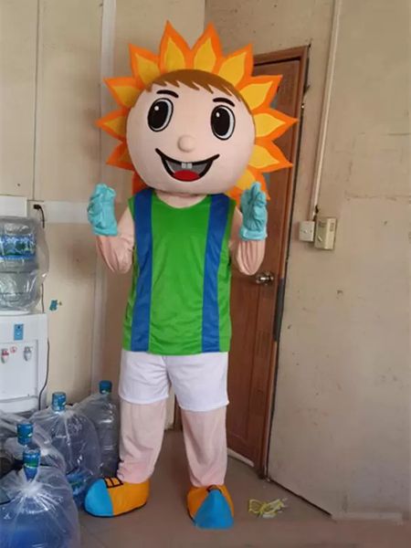 2022 Traje de mascota profesional de girasol para Halloween Vestido de fiesta de lujo de Navidad Traje de personaje de dibujos animados Carnaval Traje de adultos unisex