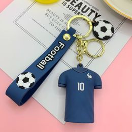 LLavero de muñeca de la estrella del fútbol de Qatar, colgante de mochila escolar, llavero creativo personalizado para fanáticos del fútbol, regalo pequeño de cumpleaños, 2022