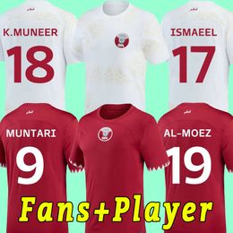 2022 Qatar Soccer Jerseys Nationaal Team Almoez Afif Alhaydos Muntari Abdulaziz 22 23 Alaaeldin Boudiaf Abdelkarim Boualem Homam Ismaeel Fans Player Versie