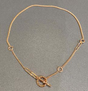 Collier pendentif à breloques de qualité 2022, plaqué or Rose, 41cm, avec tampon en boîte, PS4106A