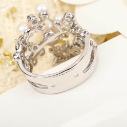 2022 Quality S Sier Charn Punk Band Ring With Nature and Diamond Star Shape for Women Wedding Jewelry Gift a Box ST253I