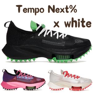2022 Heren hardloopschoenen racer blauw roze gloed tempo volgende% x witte zwarte schreeuw groen witte zonne -rode vrouwen mannen designer sneakers