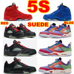 Red Suede Blue 5s Basketball Shoes Low Ct Jade Doernbecher Sneakers Hayper Royal Safety Orange University Black Metallic Silver Carhartt Entrenadores con caja y tarjeta