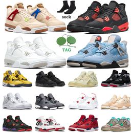 2022 Red Thunder 4s Basketbal Schoenen 4 Mannen Trainers Bliksem Universiteit Blauw Wit Oreo Zeil Zwart Cat Pure Money Fire Red Cactus Jack Sports Sneakers