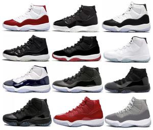 2022 Release Authentic 11 Cherry Shoes Jubilee Space Jam 45 Concord 11S Gamma Blue Cap And Gown Bred Win Like 96 72-10 Cool Grey Hommes Femmes Basketball Baskets de sport