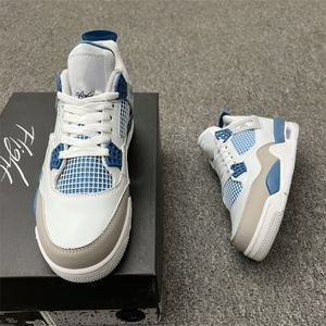 Military Blue 2024 4s Chaussures de basket-ball Rouge Ciment 4S Chat noir Cool Grey Bred Reimagined Mens Sneakers Trainer Sports Chaussures