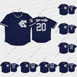 Réplique du maillot de la marine des Monarchs de City pour hommes, Brad Keller, Nick Pratto, Kyle Isbel, Frank White Hunter Dozier Edward, 2022