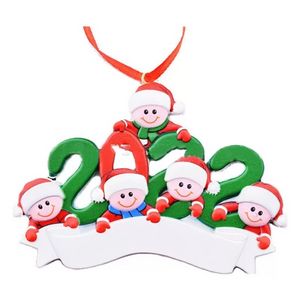 2022 Resin gepersonaliseerde familie kerstboom ornamenten 2023 schattige mensen wintercadeau gratis levering f0927