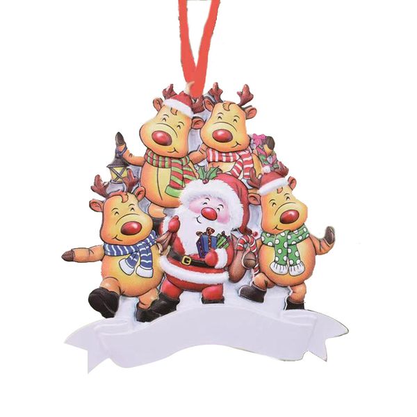 2022 Résine Santa Claus personnalisé Ornement Cute Elk Decoration Fêtes Cadeau en gros