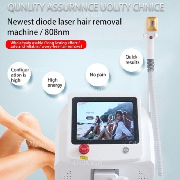 Épilateur Laser indolore équipement RF 755nm 808nm 1064nm épilation Machine tête de refroidissement Diode Laser Facial Bod 3 longueur d'onde