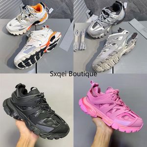 2022 Rhyton Schoenen Sneakers Paris 3.0 Track Schoenen Onhandige Triple Sneakers Heren Dames Wit Roze 3M Grijs Beige 18ss Update Versie Designer Sport Sneaker