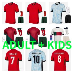 2024 2025 Portugal BERNARDO JOAO FELIX Soccer Jerseys RONALDO BRUNO DIOGO J. Otavio Fernandes 22 23 24 25 Maillot de football de l'équipe nationale portugaise adulte hommes kit enfants