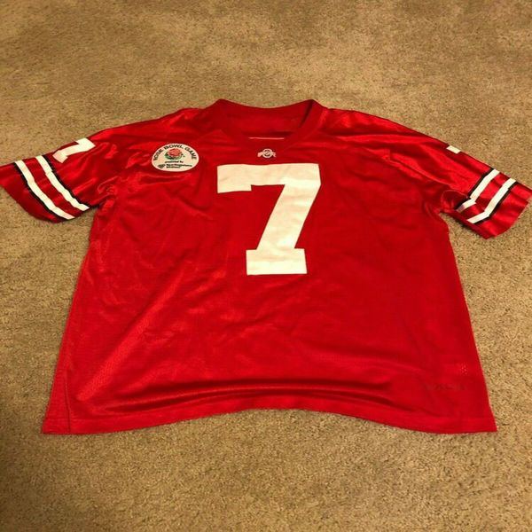 2022 Rose Bowl Game CJ Stroud Ohio State # 7 maillot Stitch personnaliser n'importe quel numéro de nom