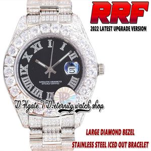 2022 RRF 126334 126231 automatisch mechanisch 42 mm herenhorloge 126284 geplaveide diamanten Romeinse wijzerplaat 316L roestvrijstalen kast volledig bevroren diamanten armband Eternity horloges
