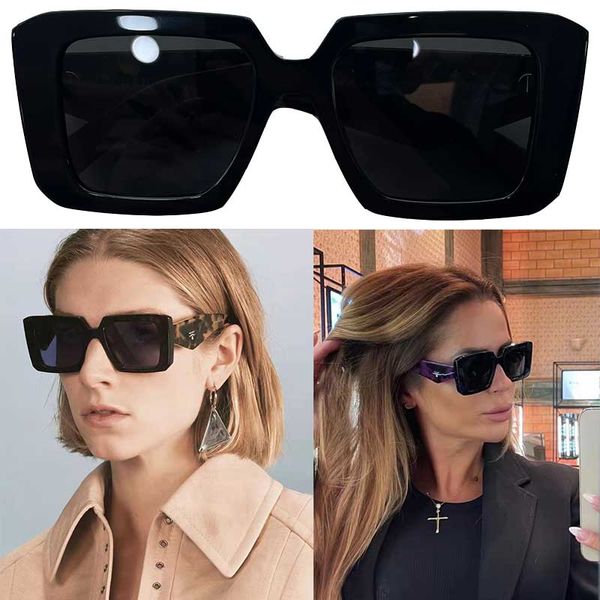 2022 Temporada Mujeres Gafas de sol de lujo PR 23 YS 3N Diseñador Cuadrado Ojo de gato Triángulo Templos decorativos Moda femenina Marca Gafas de sol UV400 TAMAÑO 50 19 145