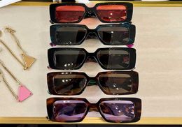 2022 Saison des lunettes de soleil de luxe pour femmes PR23YS Designer Turquoise Green sur les deux côtés