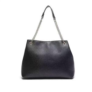 2022 Wallet Wallet vrouwen bakken lederen tas grote capaciteit schoudertassen casual draagtas eenvoudige bovenafzakken zwarte designer bag251s