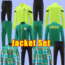 2023 Sénégal Survêtements de football national MANE KOULIBALY GUEYE KOULIBALY SARR Maillot de football Chemise Kits complets Ensemble de survêtement à manches longues et veste