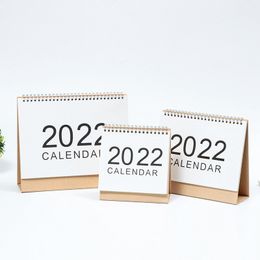 2022 Calendrier de bureau simple Ornements de bureau créatifs Calendriers de notes de travail portables Planificateur du Nouvel An Planificateur quotidien Bureau scolaire Personnalisable JY0694