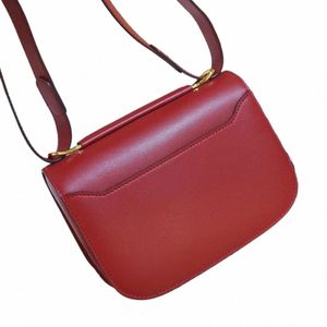 2022 Style simple Nouveau style, sac à bandoulière unique en cuir de vache rouge de première classe pour femmes, ventes directes d'usine chinoise cinq étoiles V5to #