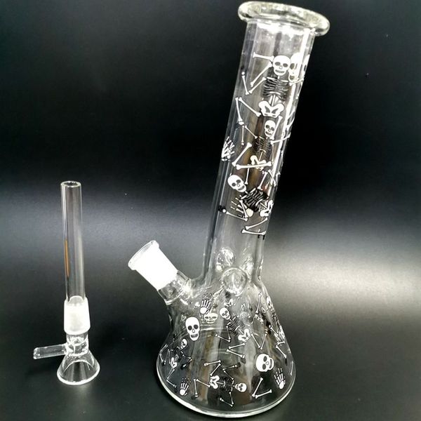 2022 Beaker de crâne Bong Brownah 5mm Épaisseur Glow dans le tuyau d'eau de verre foncé Huile de plate-forme DAB recycleur Accessoires fumeurs Bol