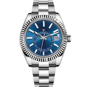 Top verkopen Sky Mens Automatic Watch Automatic 2813 Bewegingen Horloges roestvrij staal 42 mm lichtgevende waterdichte polshorloges geschenken