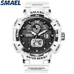 2022 SMAEL montre pour hommes mode Sports de plein air montres antichoc étanche double affichage de l'heure montres numériques hommes livraison gratuite