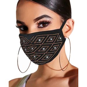 Masque à petit motif de diamant, protection solaire, anti-poussière, fin et respirant, pour hommes et femmes, avec masques en diamant, 2022