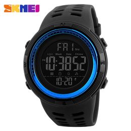 2022 Smart Watch Waterdichte touchscreen LED -alarm PU -strap Sport horloges mode 1251