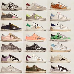 2023 zapatillas de deporte superstar doold zapatos deportivos sucios moda dorada hombres mujeres Ball Star zapatos casuales zapatos planos de cuero blanco Calidad de lujo 35-46