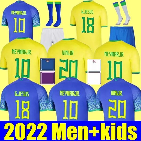 2022 Maillot de football Camiseta de futbol Coupe du monde 2023 PAQUETA NERES COUTINHO Brésil Maillot de football Jésus MARCELO PELE Brésil 22 23 Maillot de Foot Hommes Kit Enfants