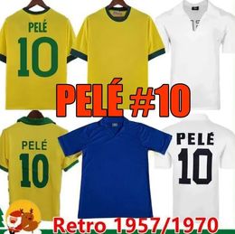 2023 Voetbalshirts Camiseta de futbol PAQUETA Retro 1970 BRAZILS ANTONY JESUS RICHARLISON PELE 22 23 Voetbalshirts Heren Dames Kinderen Sets Fans Player Version