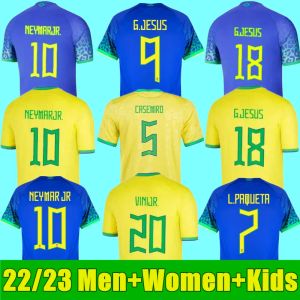 2022 maillots de football Camiseta de futbol PAQUETA BRAZILS NERES COUTINHO maillot de football JESUS MARCELO CASEMIRO brasil 22 23 maillots de football Hommes Femmes enfants kit SETS