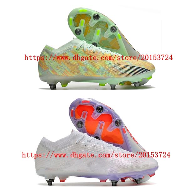 2022 Zapatos de fútbol Zoomes Superfly IX Eite Pro SG Verde / Blanco Tacos para hombre Botas de fútbol Neymar Cristiano Ronaldo CR7