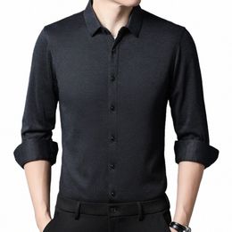 2022 Chemises pour hommes élastiques solides pour hommes vêtements coréens fi lg chemise à manches de luxe dr vêtements décontractés 908 l4UO #