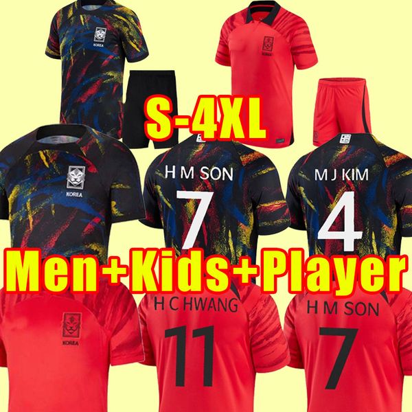 2022 South Soccer Jerseys Home Away Korean Son Hwang Kim Hwang Lee Jeong Sung Lee Kwon 22 23 Jersey Football Shirts Women Girl Player Fans Version Men Kids Kits complets Kits