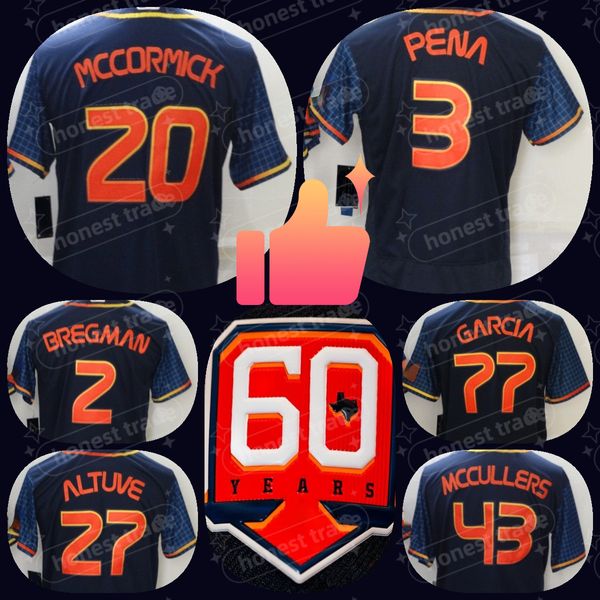 2022 Space Connect Houston 27 Jose Altuve Maillot de baseball Alex Bregman Yordan Alvarez Michael Brantley Yuli Gurriel Maldonado Justin Verlander Jeremy Pena