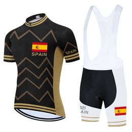 2022 espagne équipe cyclisme Jersey ensemble équipe vtt vélo vêtements vélo vêtements Hombre Verano Maillot Roupas Ciclismo 20D Gel