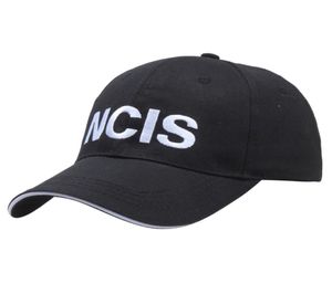 2022 Agent spécial NCIS Black Cap pour les hommes Femmes LETTRE DE BRODERIE CRIMINE CRIMINAL SERVICE FILM BASEABL ADMIRABLE CAP78842915717