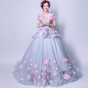 2022 Speranza Couture Princess Trouwjurken met bloemen en vlinders in lange trein Arabische Midden-Oosten Kerktuin Bruidsjurk