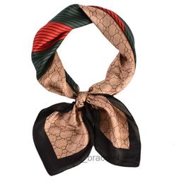 2022 Spring and Summer New Imitated Silk Scarf Women Print Small Square Scarf Outdoor Neck Hair Decorate Headband Scarf 70*70cm G220513