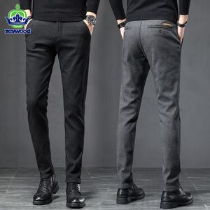 2022 Printemps Automne Business Dress Pantalon Hommes Taille Élastique Tissu Givré Pantalon Occasionnel Formel Costume Social Pantalon Costume Homme 220212