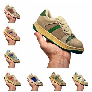 Clásico Primavera otoño niños zapatos de diseñador suela blanda zapato infantil para niños niñas cuero viejo Estampado con cordones Transpirable Crochet zapatillas de deporte casuales para niños pequeños 24-35