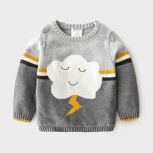 2022 primavera Otoño Invierno Casual 2 3-10 años ropa para niños suéter de manga larga tejido bebé cuello redondo suéter para niños 0913